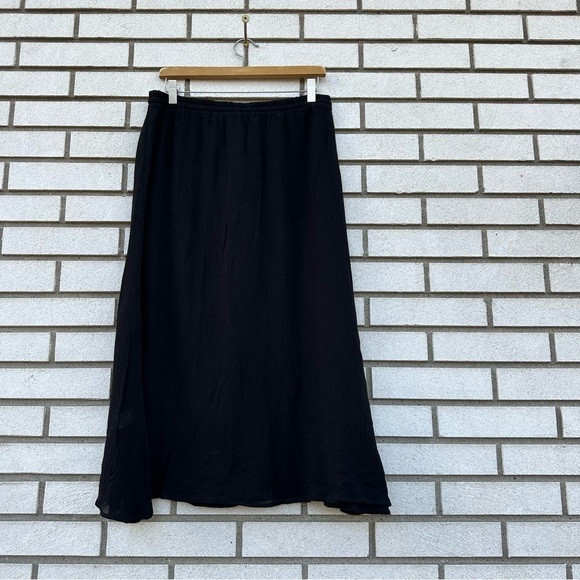 NWT Johnny Was Calme Easy Gauze Skirt Black Boho Resortwear - Picture 13 of 16